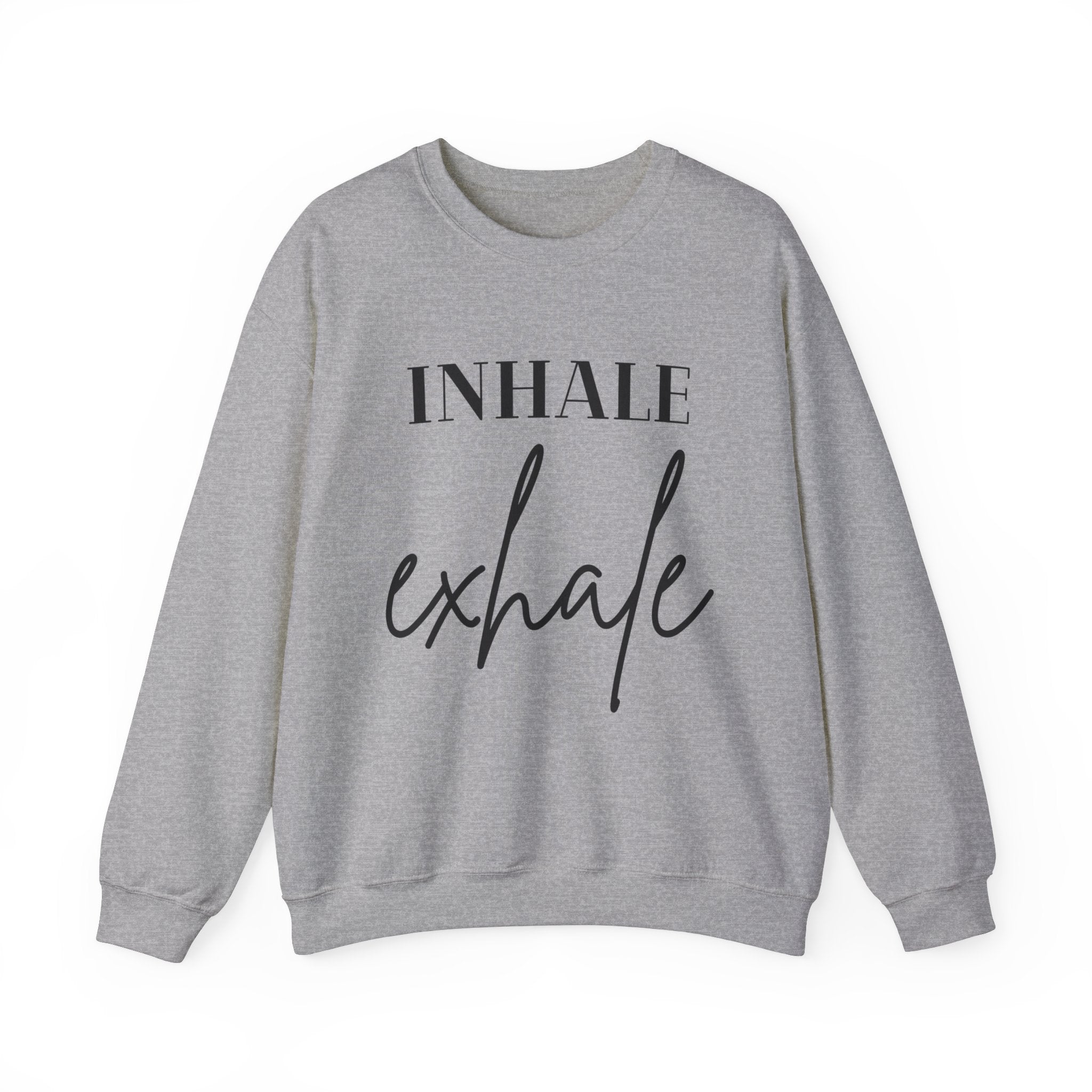 Inhale Exhale Sweatshirt, Women Sweatshirt, Fall Sweatshirt, Yoga Sweatshirt, Winter Sweatshirt, Christmas Sweatshirt,Gift For Her,