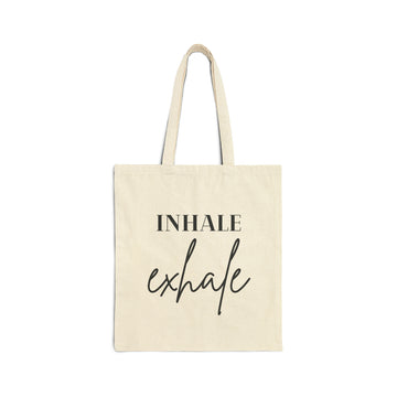 Inhale Exhale Tote Bag, Yoga Tote Bag, Yoga Gift, Minimalist, Inspirational Tote Bag