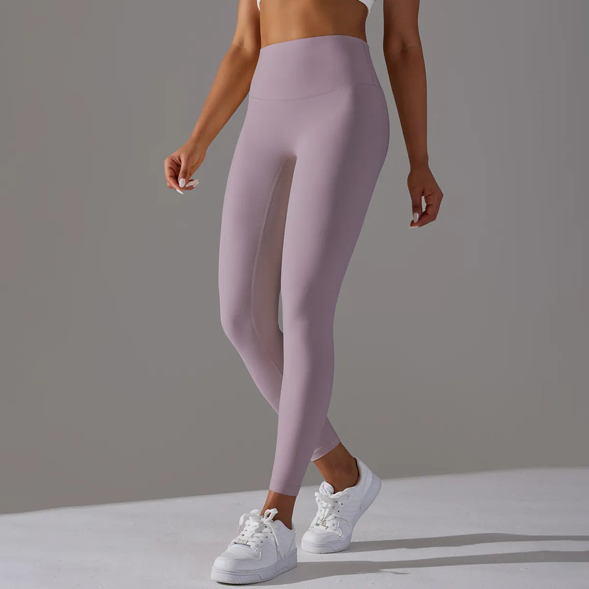 High Waisted Yoga Leggings Pink Violet