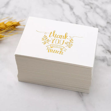 White Thank You Cards