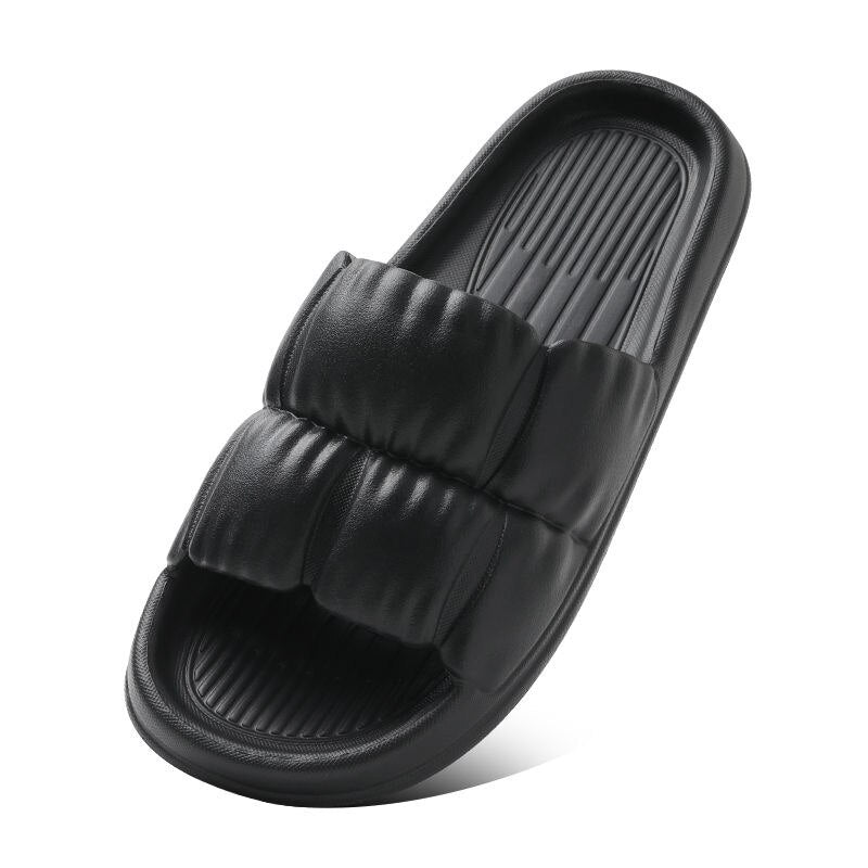 Soft sole sloud slippers sliders black