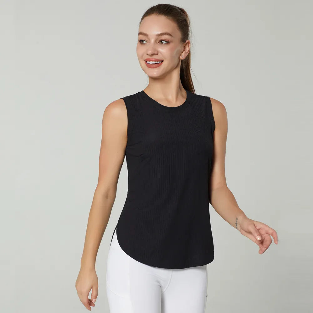 Women's Quick Dry Yoga Vest Black