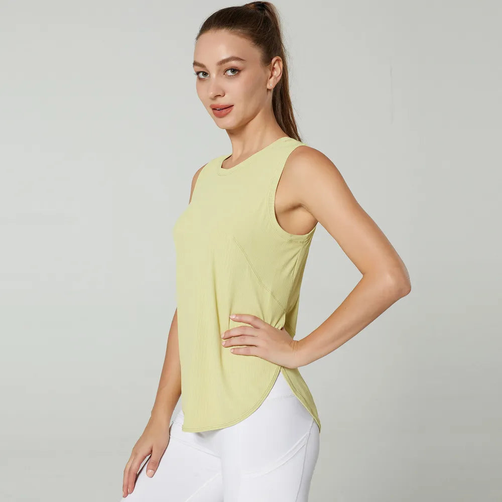 Yoga Shirt Women Yellow