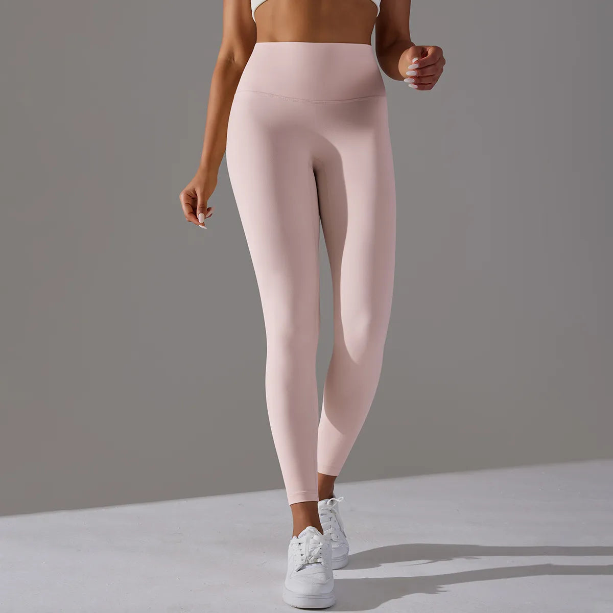 High Waisted Yoga Leggings Light Pink
